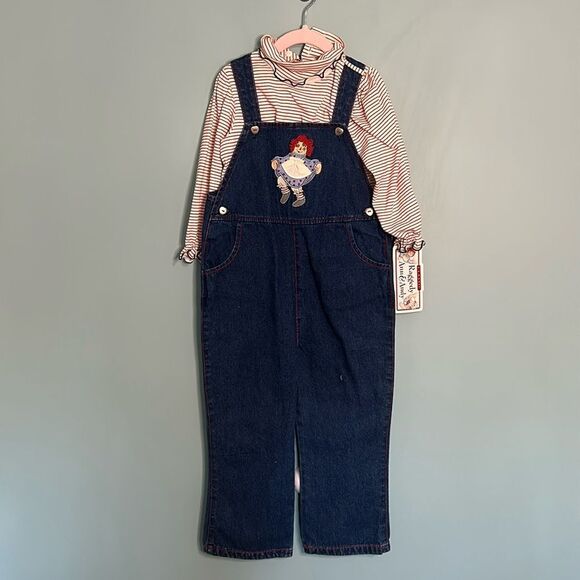 Raggedy Anne Vintage Deadstock Overall Set NWT